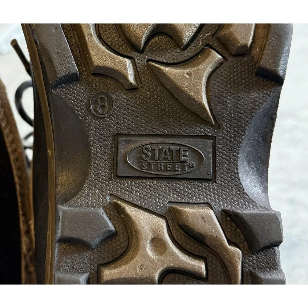 State Street Boots‎ Mens Size 8 Brown Thermolite Insulated Snow Rubber Shell